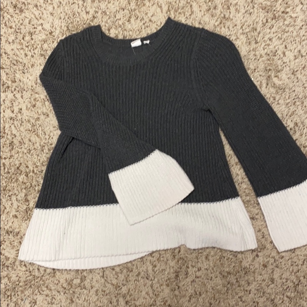 Grey and white sweater